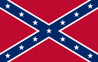 Second National Flag - 'The Stainless Banner". The battle flag of the Confederacy. (1863-1865)